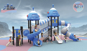 Équipement de terrain de jeu pour enfants arc-en-ciel coloré à grande échelle Jeu pour enfants Ensemble de jeux en plein air avec <span class=keywords><strong>toboggan</strong></span> en spirale en plastique - Product Image 3