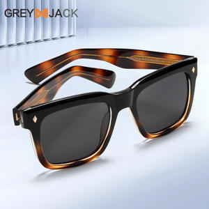 Lunettes de soleil carrées unisexes Greyjack, monture TR90, verres TAC, protection UV400, type 3, pare-soleil, couleur noire - Product Image 3