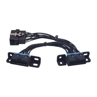 1 Male To 2 Perempuan J1962 OBD Y Kabel OBD 2 OBDII OBD2 16 Pin Splitter Kabel Konektor untuk Buick /Cadillac/Cruze