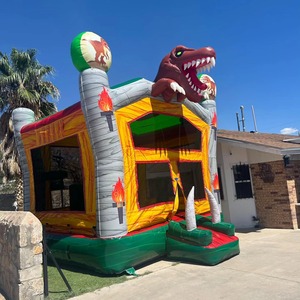 Kustom dinosaurus bouncing House balon PVC komersial Bouncer air Jumper Jurassic bertema Dino Castle untuk anak-anak - Product Image 3