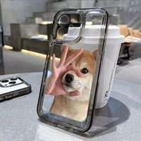 Coque de téléphone Shiba Inu amusante avec bouche fermée, style niche pour iPhone 12/14/15/16/17 Pro Max