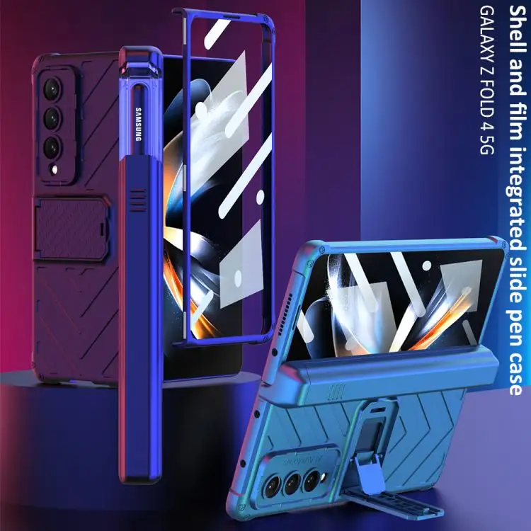 Магнитный чехол для Galaxy Z Fold 4 Luxury 5g Case Z Fold 4 шарнирный защитный чехол для Samsung Z Fold 5 чехол с подставкой