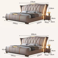 Ensemble de meubles de chambre à coucher de luxe avec lit king size, lits de chambre à coucher en bois avec rangement, cadre de lit double moderne rembourré queen size