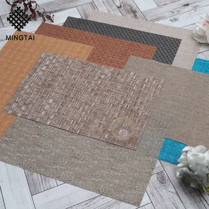 Esteirinha cozinha Eco Tecido Placemats PVC Trançado Placemats Esteira de Tabela Personalizado