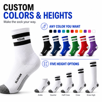 Chaussettes de sport personnalisées pour le basketball, la course à pied, respirantes, à séchage rapide, confortables, chaussettes de cyclisme avec logo personnalisé