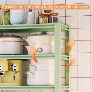 Estante de almacenamiento de cocina ajustable de metal con ganchos <span class=keywords><strong>para</strong></span> tablero perforado, organizador de utensilios de cocina <span class=keywords><strong>para</strong></span> horno <span class=keywords><strong>microondas</strong></span>, estantería <span class=keywords><strong>para</strong></span> muebles de cocina - Product Image 2