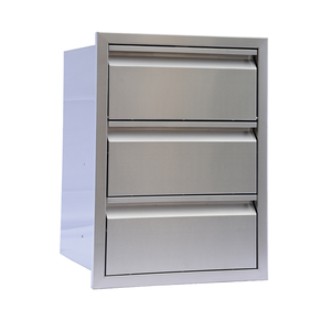 Gabinete de almacenamiento de Isla de <span class=keywords><strong>barbacoa</strong></span> integrado, cajón triple de acero inoxidable 304, cajón de gabinete para parrilla de <span class=keywords><strong>barbacoa</strong></span> inteligente - Product Image 5