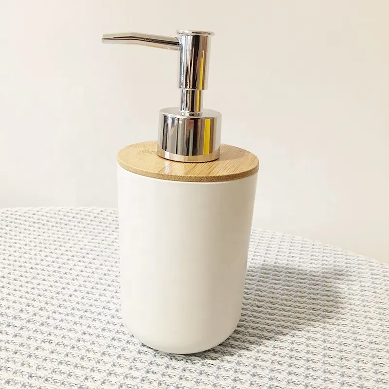 Moderne kreative groß hotel küche zubehör bambus faser flüssigkeit seife spender und dusche shampoo flasche 200ML