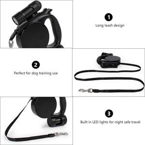 Manufacturer Customizable Cartoon Luxury Fashion <b>LED</b> <b>Light</b> Dog Retractable Leash 5m Automatic Portable Flash Nylon - Product Image 6