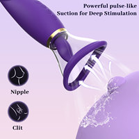 Saugvibrator für Frauen Klitoris-Nippel-Zungenvibrator 10 Vibrationsmodi Silikon ABS USB Wiederaufladbar IPX7 Wasserdicht