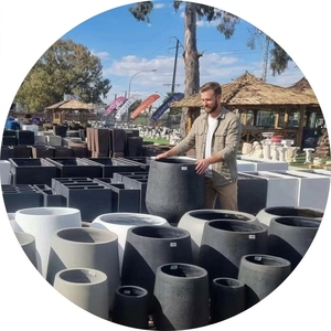 Grandi <span class=keywords><strong>Vasi</strong></span> in <span class=keywords><strong>Plastica</strong></span> Grigia per Piante, Contenitori Moderni per Fiori e Alberi, Resistenti per Uso Interno ed Esterno, Giardino e Centro Commerciale - Product Image 5