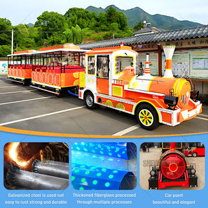 Train commercial sans rail en acier et fibre de verre pour une utilisation extérieure de Scenic Spot Farm-Capacité de 27 personnes électrique/diesel - Product Image 5