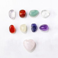 Vente en gros de cristaux naturels Fengshui Bracelet artisanal de pierres précieuses de guérison Boîte de chakra en pierre de cœur pour souvenir