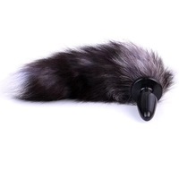Queue de renard silicone noir Plug Anal Jouets anaux Plug Anus