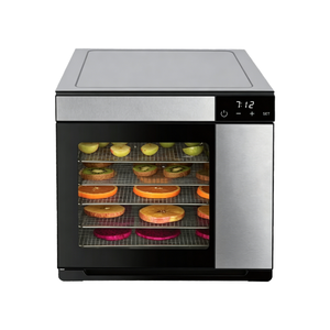 Déshydrateur alimentaire en acier inoxydable à 6 plateaux, contrôle de la température de 30 à 90 degrés Celsius, sécheuse à fruits électrique avec affichage numérique - Product Image 1