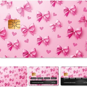 Fundas Protectoras de PVC con Lazo Rosa para Tarjetas de Crédito/Débito y Teléfonos Móviles, Adhesivos Impermeables, 4 Estilos Disponibles - Product Image 4