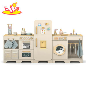 Nouveau jeu de cuisine <span class=keywords><strong>en</strong></span> <span class=keywords><strong>bois</strong></span> 2026 pour tout-petits, avec autocuiseur, ustensiles et aliments W10L133 - Product Image 3