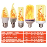 Ampoules LED Maïs à Effet Flamme pour Jardin Décoration de Noël, 4 Modes, Culots E26/E27/B22, Flamme Vacillante Effet Inversé