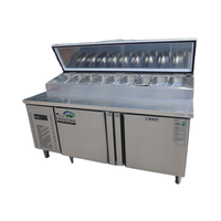 Bar à salade commercial Table de préparation des sandwichs Réfrigérateur congélateur en acier inoxydable Réfrigérateur refroidisseur sous le comptoir