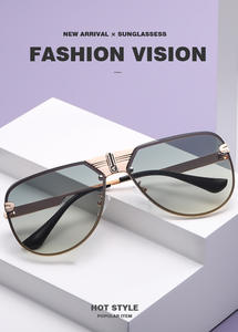 FRIENDS 2021 Nouveauté Lunettes de soleil de marque <span class=keywords><strong>Laser</strong></span> Design Grand Cadre Pilote Personnalisé Mode pour Hommes - Product Image 2