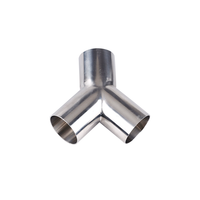 Raccords de tuyauterie sanitaires en acier inoxydable KQ Factory 75 mm SS 304 316L à souder bout à bout, finition miroir, type Y égal