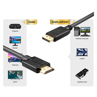 Cable Convertidor ULT-unite DisplayPort a HDMI 1080p 60Hz 3m 5m 10m DP a HDMI para Video PC HDTV Escritorio Laptop Monitor