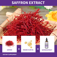 Extrait liquide de safran végétalien en gros pour usine, supplément en gouttes, marque privée, antioxydant, aliment de beauté et de santé