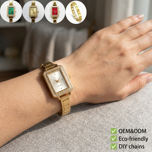 Orologio da polso con cinturino a maglie in acciaio inossidabile da 9 mm, stile italiano, personalizzabile, per <span class=keywords><strong>donna</strong></span>, gioielli fai da te, all'ingrosso - Product Image 1