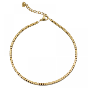 NYY - Abalorios Cuadrados de Acero Inoxidable con Baño de Oro PVD de 18K, Resistentes al Deslustre, para Pulseras de Tobillo DIY para Mujer - Product Image 6