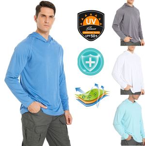 Camisa de Pesca Personalizada para Hombre, con Capucha, Manga Larga, Protección Solar UPF 50, Impermeable, 100% Poliéster, con Logotipo Termotransferible - Product Image 1