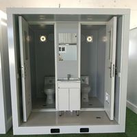 Toilettes portables de luxe haut de gamme, structure en acier, toilettes chimiques, conteneurs sanitaires, maisons préfabriquées