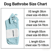 Peignoir de bain pour chien, serviette de séchage pour chien, super absorbant, séchage rapide, avec fermeture à boucle et crochets, peignoir de bain pour chien et chat