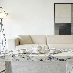 <span class=keywords><strong>Console</strong></span> <span class=keywords><strong>Table</strong></span> Moderne Luxe Minimaliste Calacatta Viola Marbre Blanc Adouci pour Entrée Salon - Product Image 2