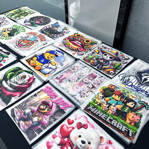 Wholesale Waterproof Washable Ready Custom Design <strong>Heat</strong> Dtf <strong>Transfers</strong> Printing Stickers for Clothing Custom All Designs Sticker - Product Image 1