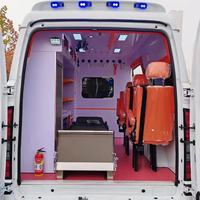 Ambulance de surveillance à toit surélevé JMC Fushun, 6-7 places, diesel, véhicule de transport médical d'urgence, cabine de soins intensifs personnalisée