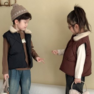 Automne et hiver <span class=keywords><strong>gilet</strong></span> rembourré pour enfants garçons et filles <span class=keywords><strong>gilet</strong></span> doublé polaire 2025 nouveau Style d'hiver épaissi bébé <span class=keywords><strong>gilet</strong></span> veste - Product Image 3