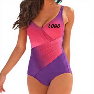 Nouvelle collection de maillots de bain en gros, maillot de bain une pièce à dégradé arc-en-ciel, grande taille, 100% polyester - Product Image 3
