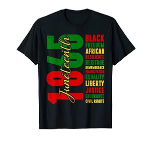 T-Shirt in cotone lavata in cotone juneenth con juneenth Black <span class=keywords><strong>History</strong></span> da uomo - Product Image 5