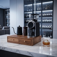 Organisateur de dosettes de café en bois d'acacia, tiroir de rangement pour thé, support pour Nespresso, comptoir de cuisine, station de café