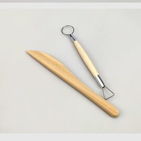 Juego de 5 Herramientas de Cerámica de Madera, Herramientas para Esculpir y Tallar Arcilla, Kit de Herramientas para Modelar Cerámica, para Arte de Cerámica DIY