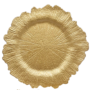 SLC062 Piatto Moderno in Acrilico a Forma di Fiocco di Neve, Lussuoso Nero e Oro, Piatti Rotondi in Plastica per Decorazioni Matrimoniali - Product Image 1