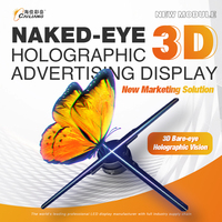 Nouveau modèle d'écran holographique 3D numérique haute résolution avec ventilateur LED 3D 42cm/ 52cm/ 65cm à 4 pales
