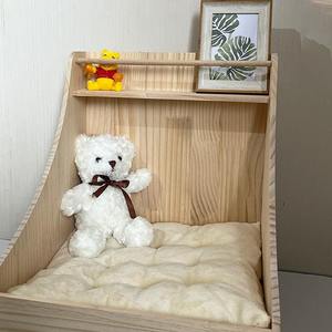 Lit pour animaux de compagnie en bois massif minimaliste, design <span class=keywords><strong>danois</strong></span> élégant, canapé confortable pour petits <span class=keywords><strong>chiens</strong></span> et chats - Product Image 6