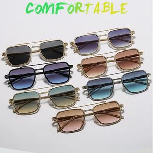 Orden a granel Gafas <span class=keywords><strong>de</strong></span> sol cuadradas <span class=keywords><strong>de</strong></span> metal <span class=keywords><strong>de</strong></span> marco completo con lente <span class=keywords><strong>de</strong></span> PC Doble puente UV400 Gafas <span class=keywords><strong>de</strong></span> Sol para conducir Pesca al aire libre - Product Image 5