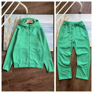 Nouvel ensemble de survêtement NOC pour homme en molleton technique avec fermeture éclair, sweat à capuche et pantalon, idéal pour la gym et l'entraînement. - Product Image 4