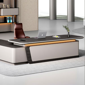 Escritorio ejecutivo en forma de L moderno superventas, muebles de oficina de CEO con características convertibles para Gerentes - Product Image 5