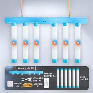Jeu de défi Reflex Drop Sticks, jouet d'entraînement de la coordination œil-main, jeu de réflexe de vitesse des mains avec lumières clignotantes - Product Image 2