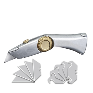 Couteau utilitaire à lame fixe multi-usages de 7 pouces, facile à ouvrir, robuste, couteaux de toiture, adaptés pour le sol, le tapis, coupe-boîte concave - Product Image 3