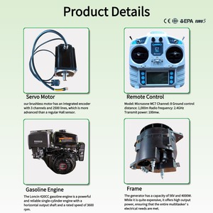 Cortacésped a Control Remoto Vigorun MTSK800, Mecanismo <span class=keywords><strong>de</strong></span> Frenado Seguro, Cortacésped para Césped Alto, Trituradora para Grandes Exteriores - Product Image 3