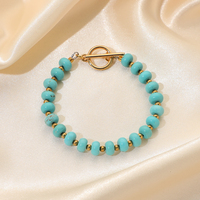 Mode Pierre Naturelle Perle Bracelet Collier OT Fermoir À La Main Coloré Guérison Boulier Pierres Précieuses Bracelet Perlé